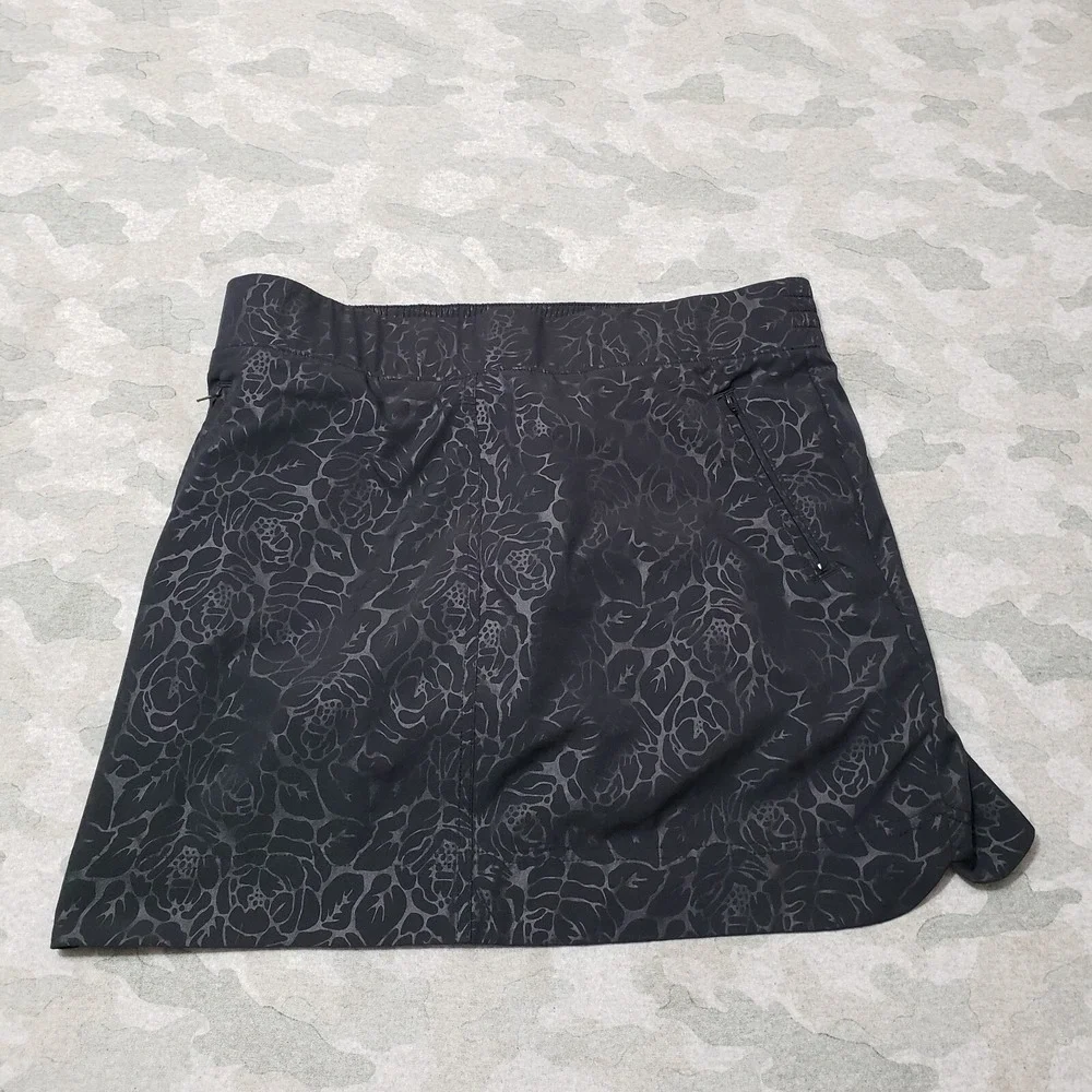 Orvis Skort Womens Large Black‎ Lightweight Tennis Golf Outdoors Hiking